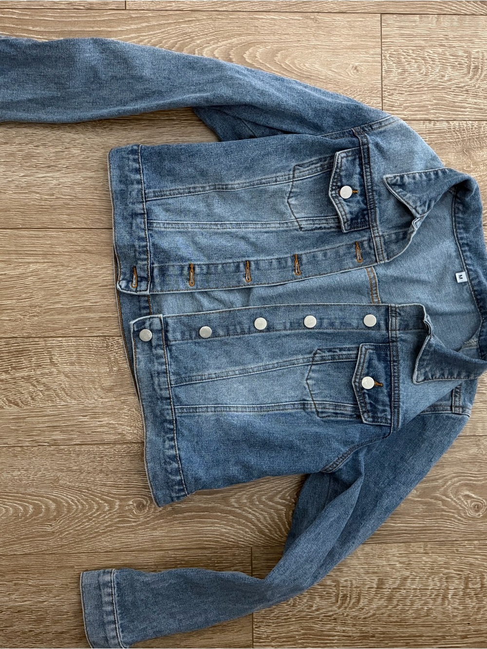 Women's Blue Denim Jean Jacket - Classic Snap-Front